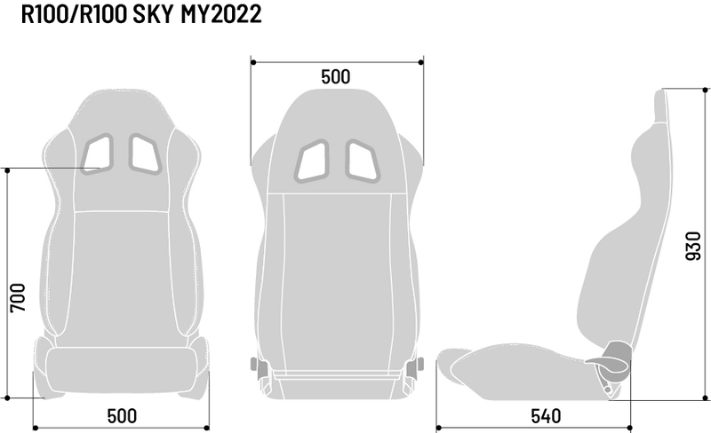 Sparco R100 MY22 Fabric Sport Seat — view 7