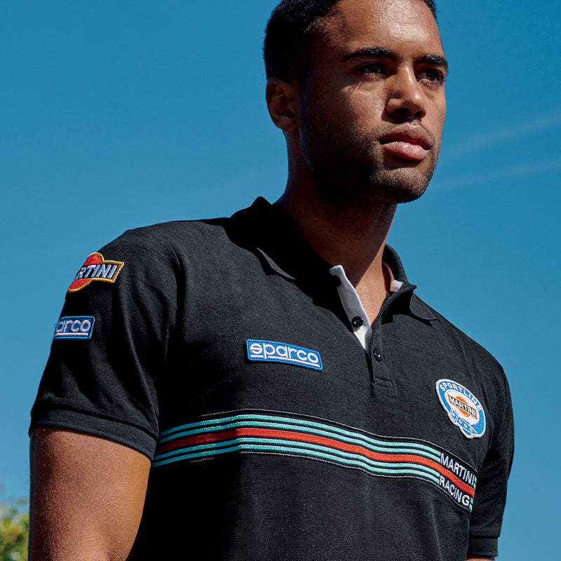 Sparco Martini Racing Replica Polo — Black — view 2