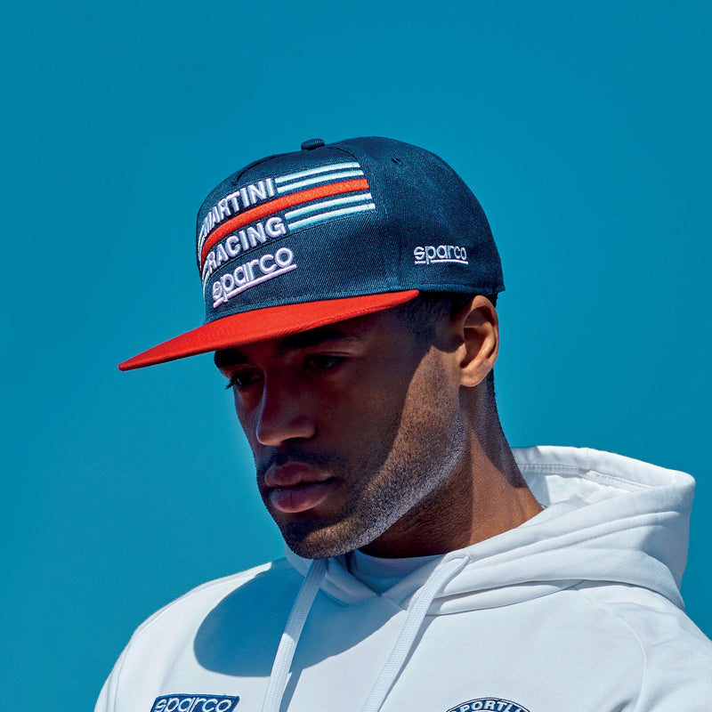 Sparco Martini Racing Flat Visor Cap - Navy
