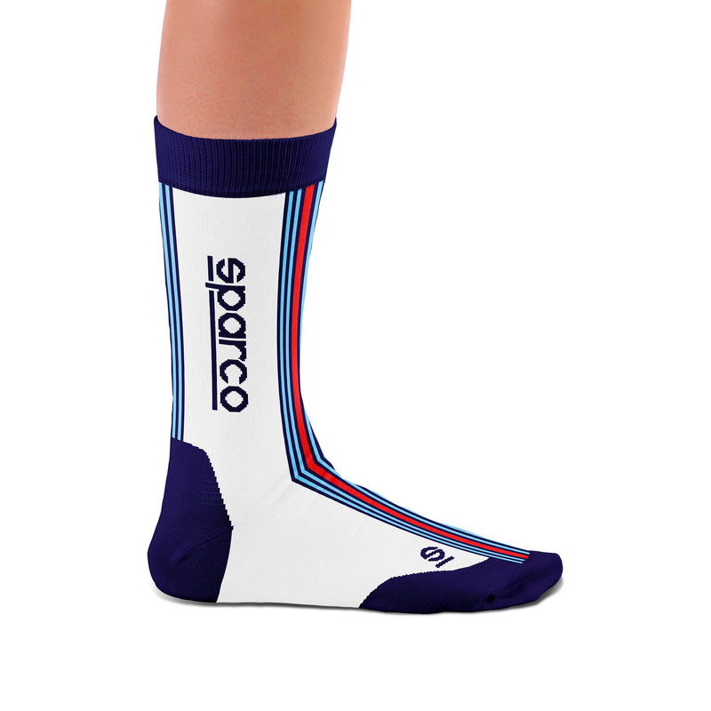 Sparco Martini Racing Iconic Socks — White/Blue — view 1