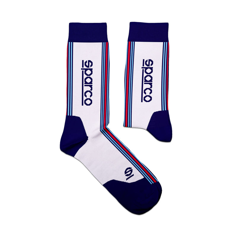 Sparco Martini Racing Iconic Design Socks - White/Blue/Red