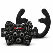 Asetek SimSports Forte GT Button Box (Black, Aluminum) – Forte GT Button Box + Open D Black Suede Rim
