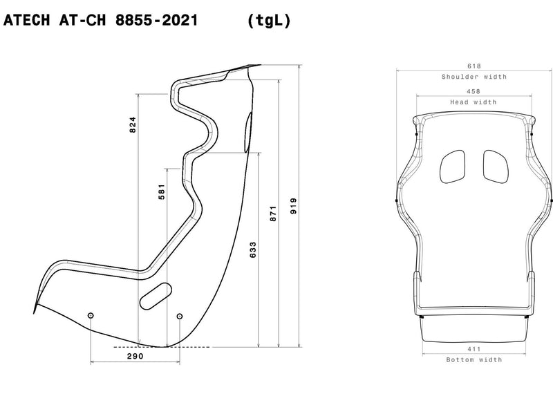 Atech AT-CH Carbon Racing Seat – FIA 8855-2021