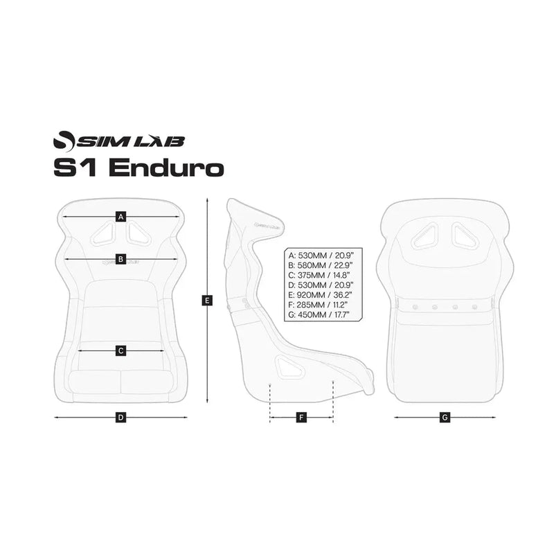 Sim-Lab S1 Enduro GT Seat - Sim-Lab - Sim Race Webshop product image 6