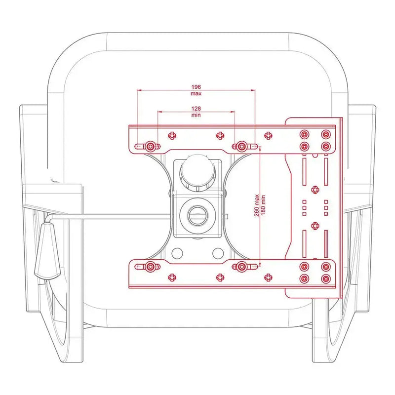 VIRPIL Controls Chair Mount – Collective Base Adapter (Black) - Sim Race Webshop B.V.