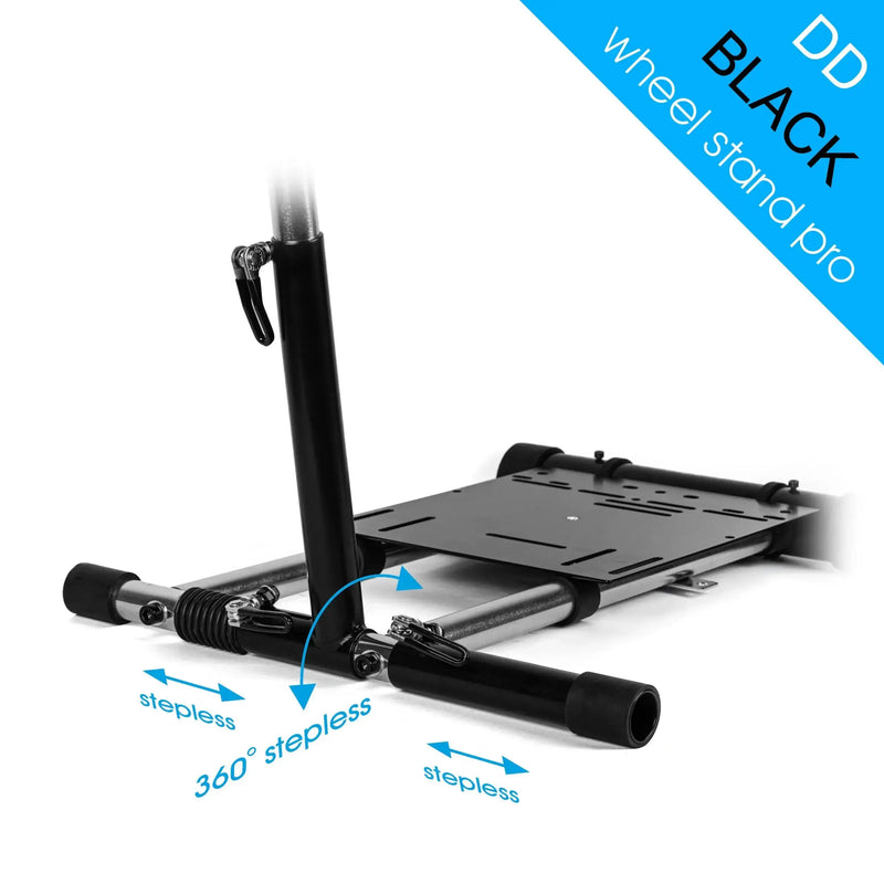 Wheel Stand Pro DD for Logitech, Fanatec, Moza Racing R9, R12 - BLACK - Sim Race Webshop B.V.