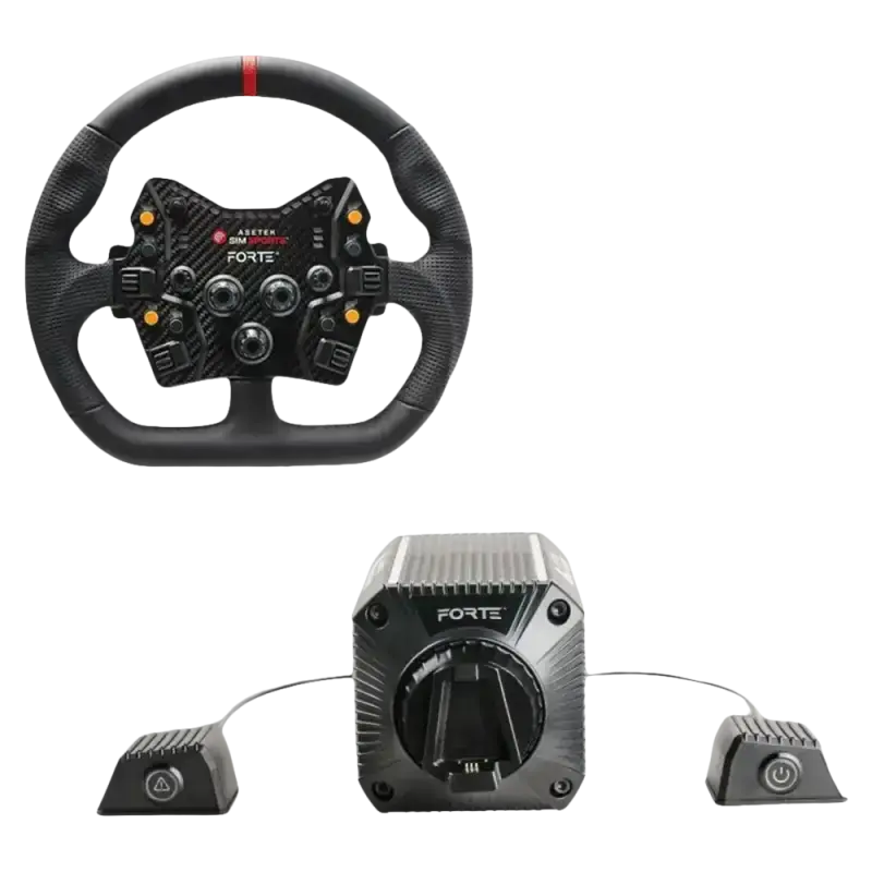 Asetek SimSports Forte (18nm) Direct Drive Wheel Base + Forte GT Wheel Bundle - Asetek SimSports - Sim Race Webshop product image 1