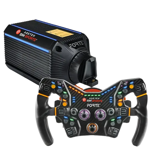 Asetek SimSports Forte Wheelbase (18nm) + Forte Formula Wheel - Asetek SimSports - Sim Race Webshop product image 1