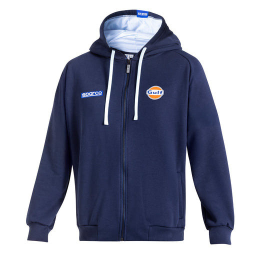 Sparco Gulf Hooded Full Zip Sweatshirt — Navy blue — view 1