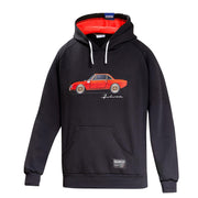 Sparco Lancia HF Fulvia Hoodie — Black/Red — front