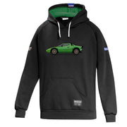 Sparco Lancia HF GR4 Hoodie — Black/Green — front