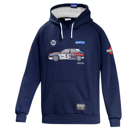Sparco Lancia Martini Delta Hoodie — Blue/White — front
