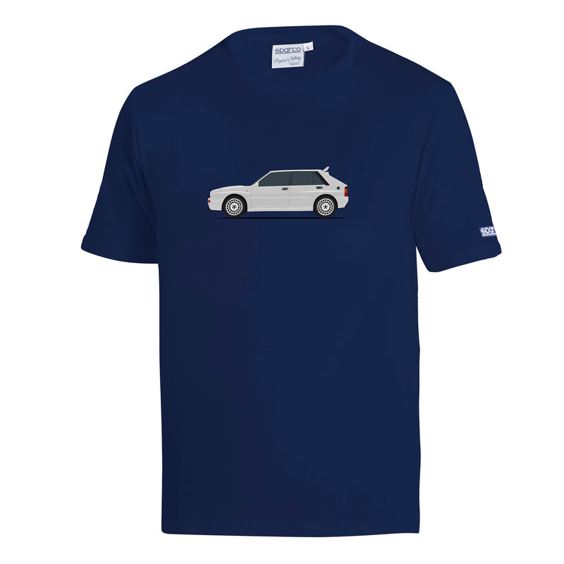 Sparco Lancia HF Delta T-Shirt — Blue/White — front