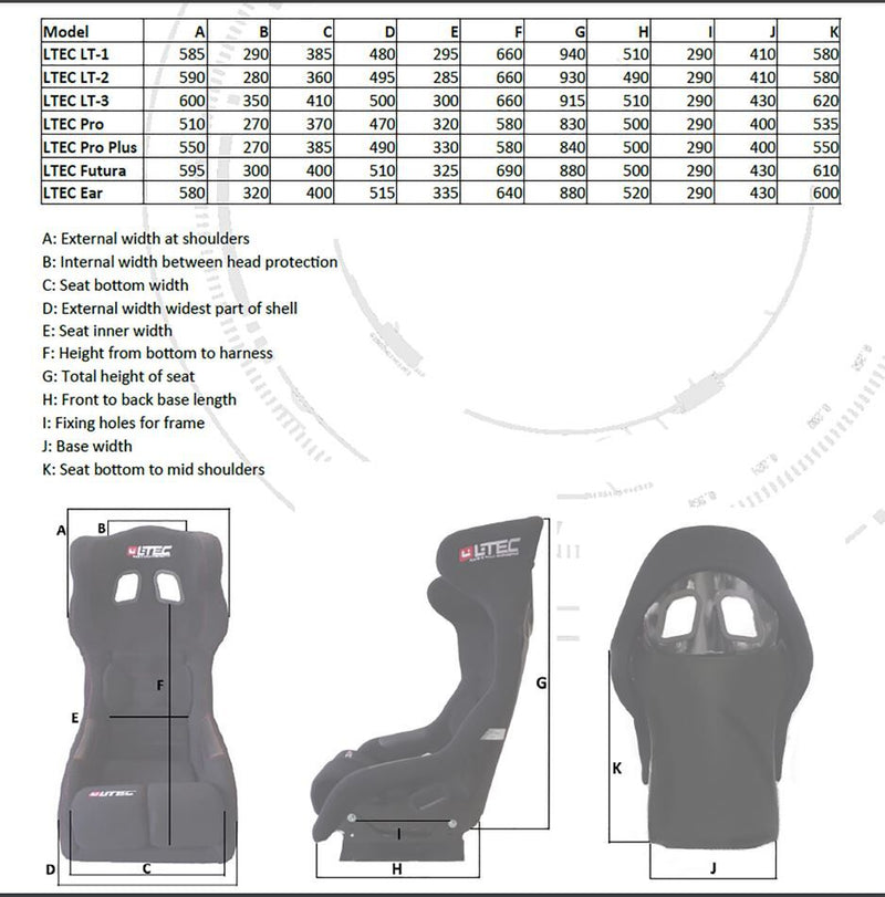 LTEC LT-3 FIA Racing Seat