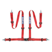Sparco Club H-4M 4-Point Harness — Red
