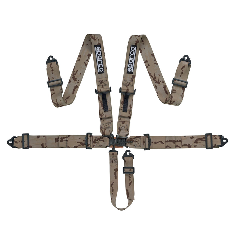Sparco Sport H-5 SFI 5-Point Latch-n-Link Harness – Green Camouflage — Military green camouflage