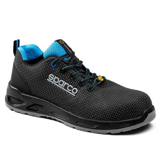 Sparco Horizon Tek Fresno Safety Shoes S3S ESD Unisex Black — Black/Sky Blue