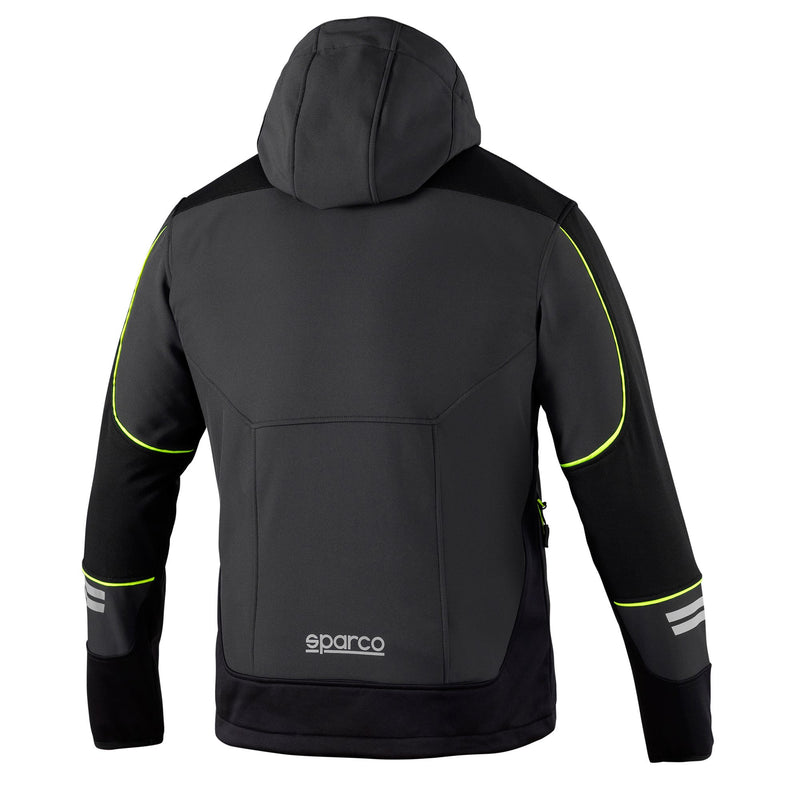 Sparco Tech York Softshell Jacket —  grigio scuro / giallo fluo