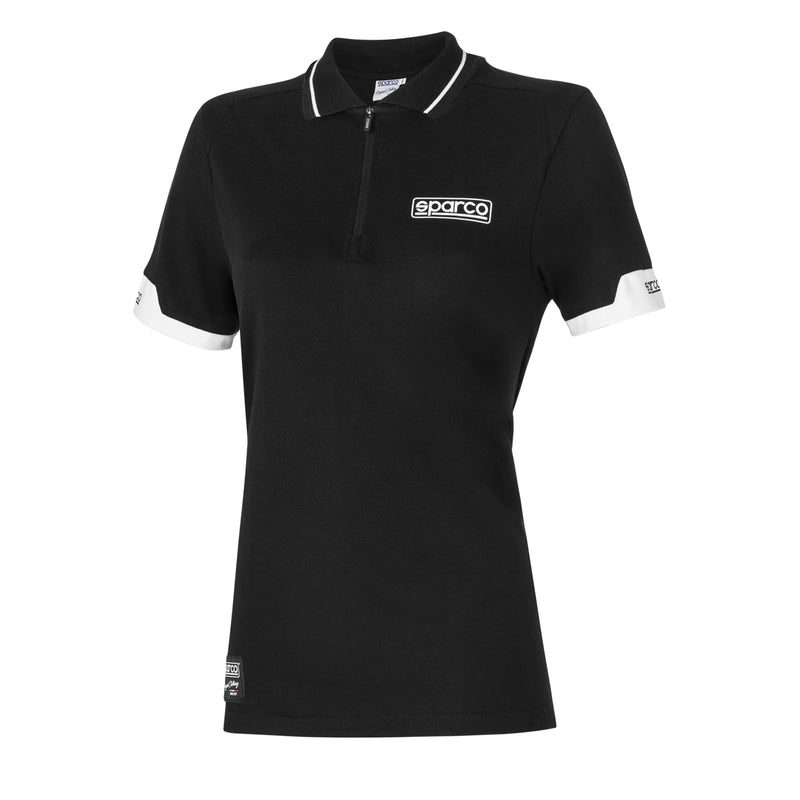 Sparco Zip Women’s Polo Shirt — Black