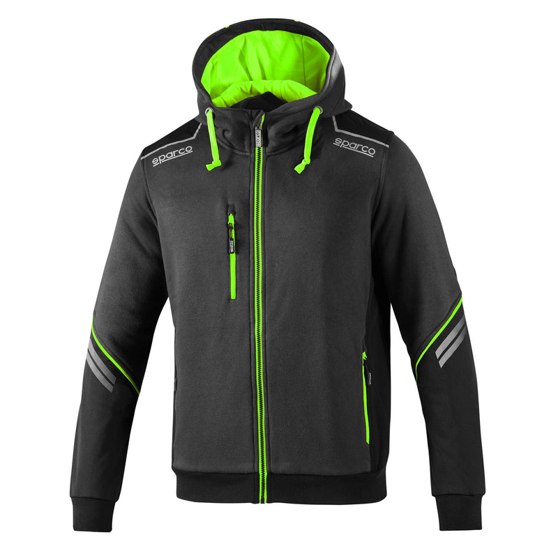 Sparco Full Zip Colorado Hoodie — Grey/Green