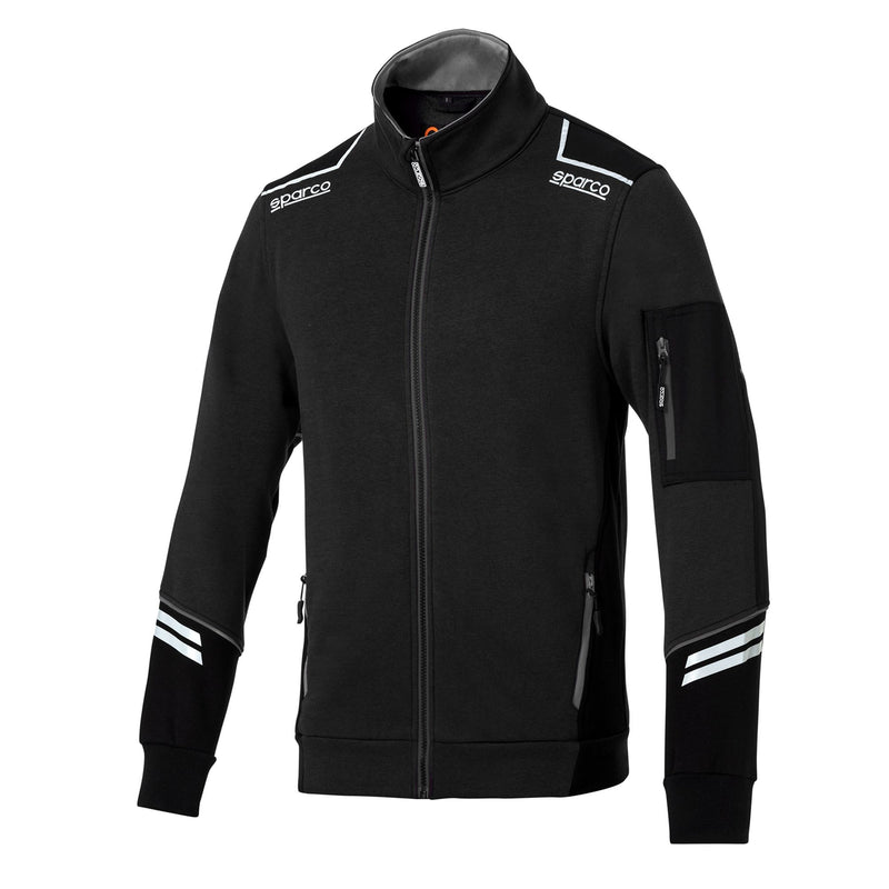 Sparco Tech Alabama Full-Zip Sweatshirt — Black/Dark Gray