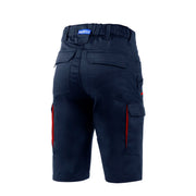 Sparco Hawaii Cargo Work Shorts — Navy blue/Red