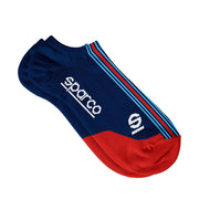 Sparco Martini Racing Short Socks - White/Blue/Red — Navy blue/Red