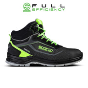 Sparco Safety Shoes S3 Indy-HE Ranger ESD Unisex Black/Green — Black/Fluo green