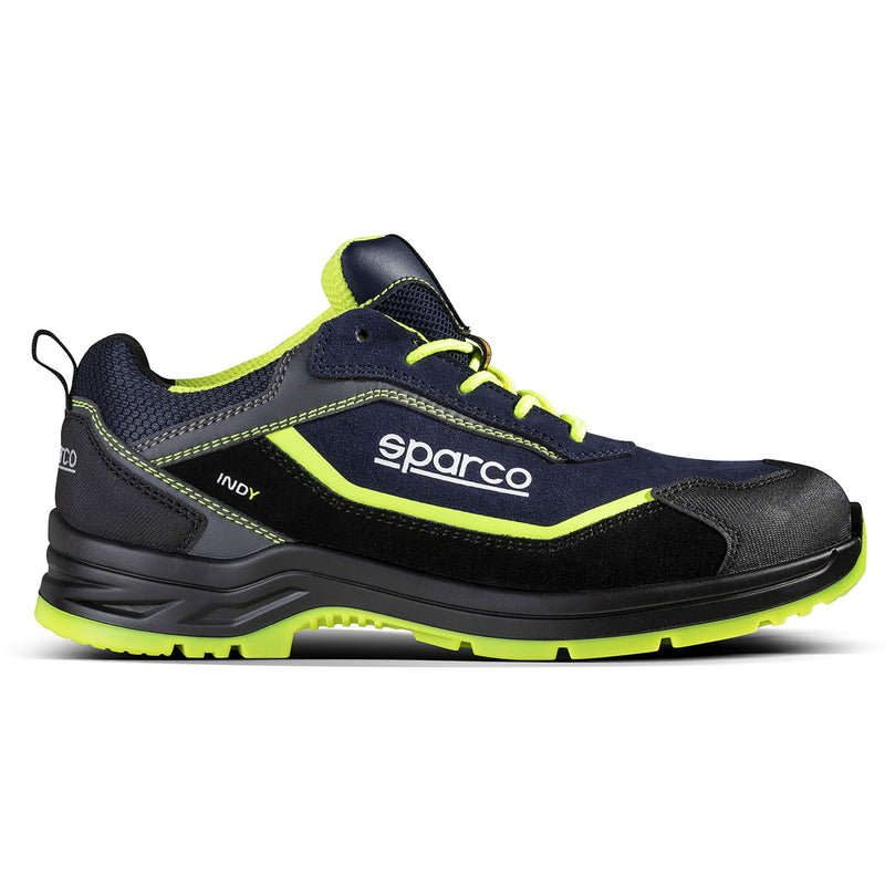 Sparco Safety Shoes S3 Indy Baltimora ESD Unisex Navy/Fluorescent Yellow — Marine Blue/Fluorescent Yellow