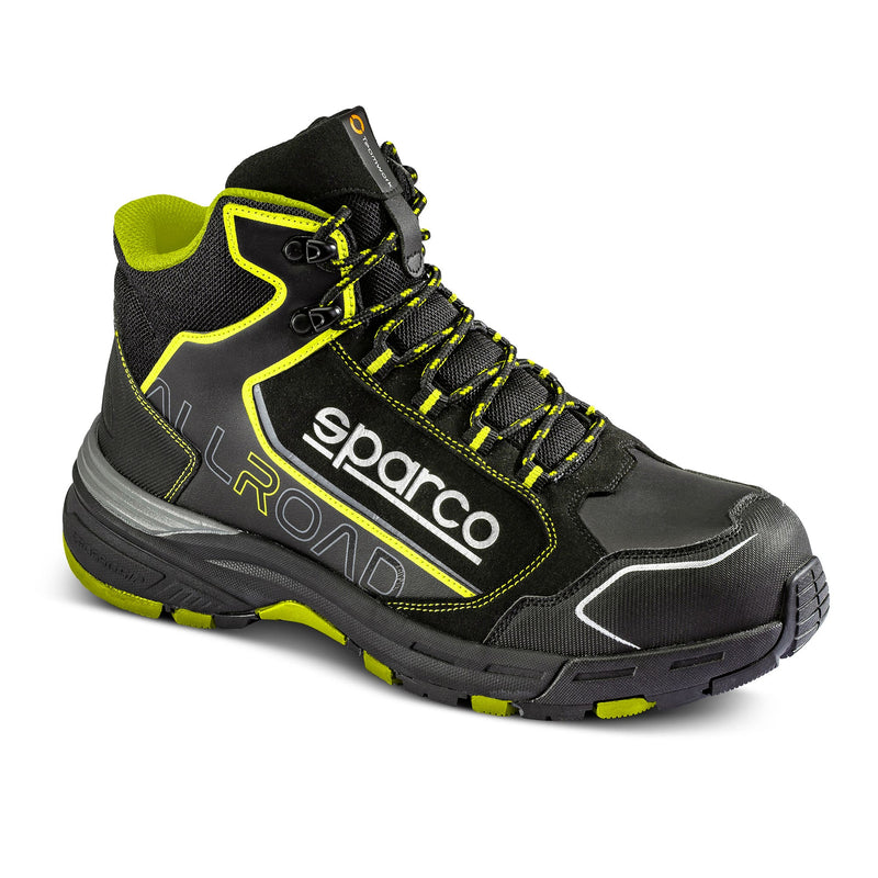 Sparco Allroad-H Motegi Safety Shoes S3 ESD Unisex Black/Fluorescent Yellow — Black/Fluo yellow