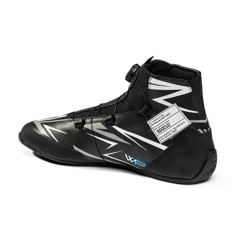 Sparco K-Rapid Waterproof Karting Shoes — Black/White