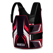 Sparco K-Track FIA Karting Rib Protector — Black/Red
