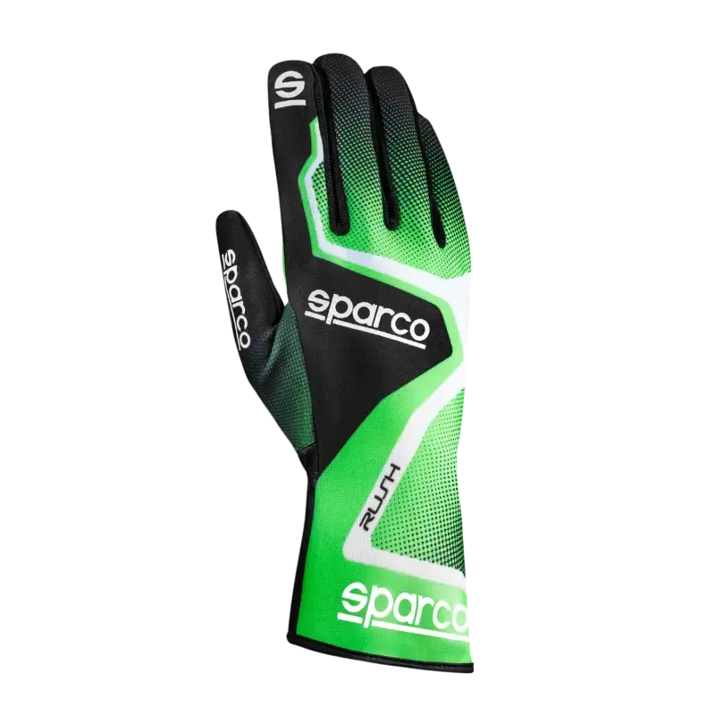 SPARCO RUSH FOR KARTING - Black / Fluor Green / 4 - Karting Gloves